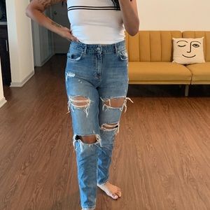 zara high rise jeans